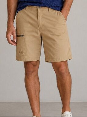Gerry Men's Cargo Shorts Brown Size 34‎ Casual Summer Zip Pockets
